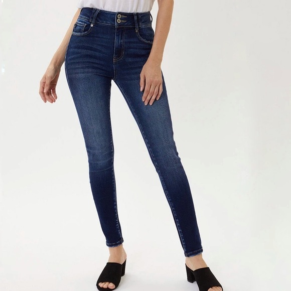 KanCan Denim - Kancan Double Button Dark Wash Skinny Jeans